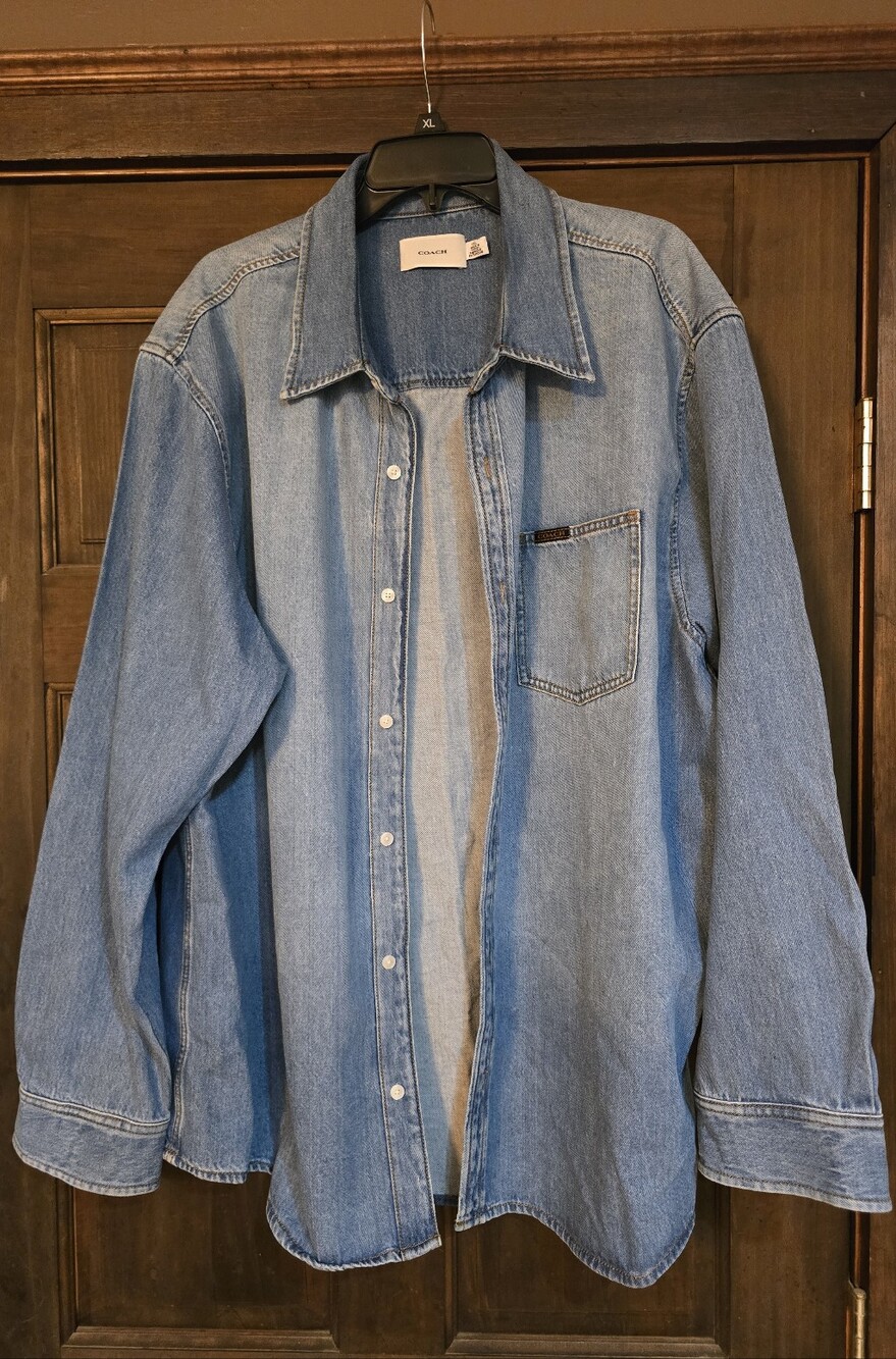 0 Coach Men’s Light Blue Denim Shirt XXL